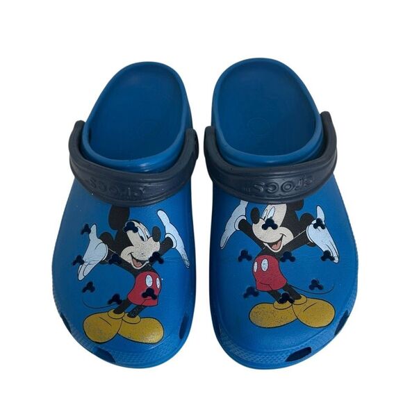 Crocs x Disney Mickey Mouse Classic Clogs Unisex Women’s Sz 9/Men’s Sz 7 Blue - Picture 3 of 14
